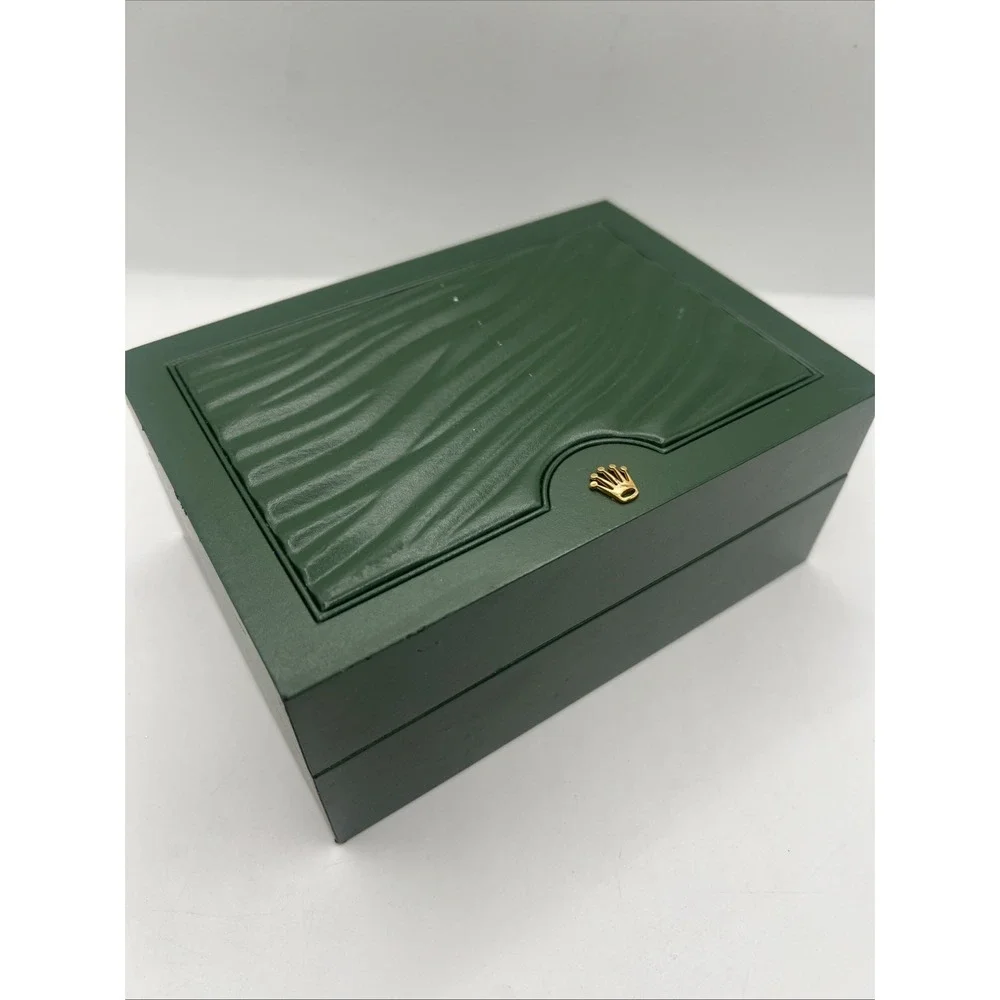 Rolex Watch Box Case Green Leather Wood 39139.64 AUTHENIC